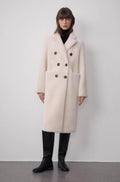 "Korean Drama Ace" Merino mid-length sheepskin coat-0