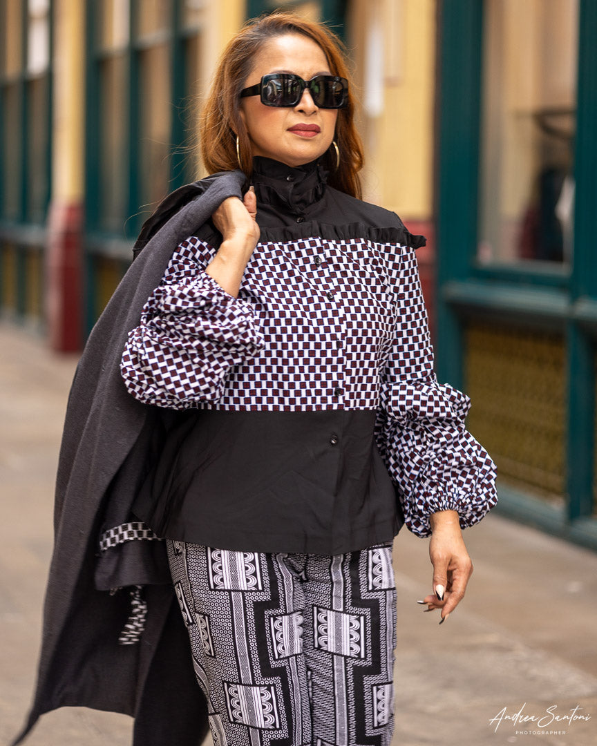 African Print Blouse-2
