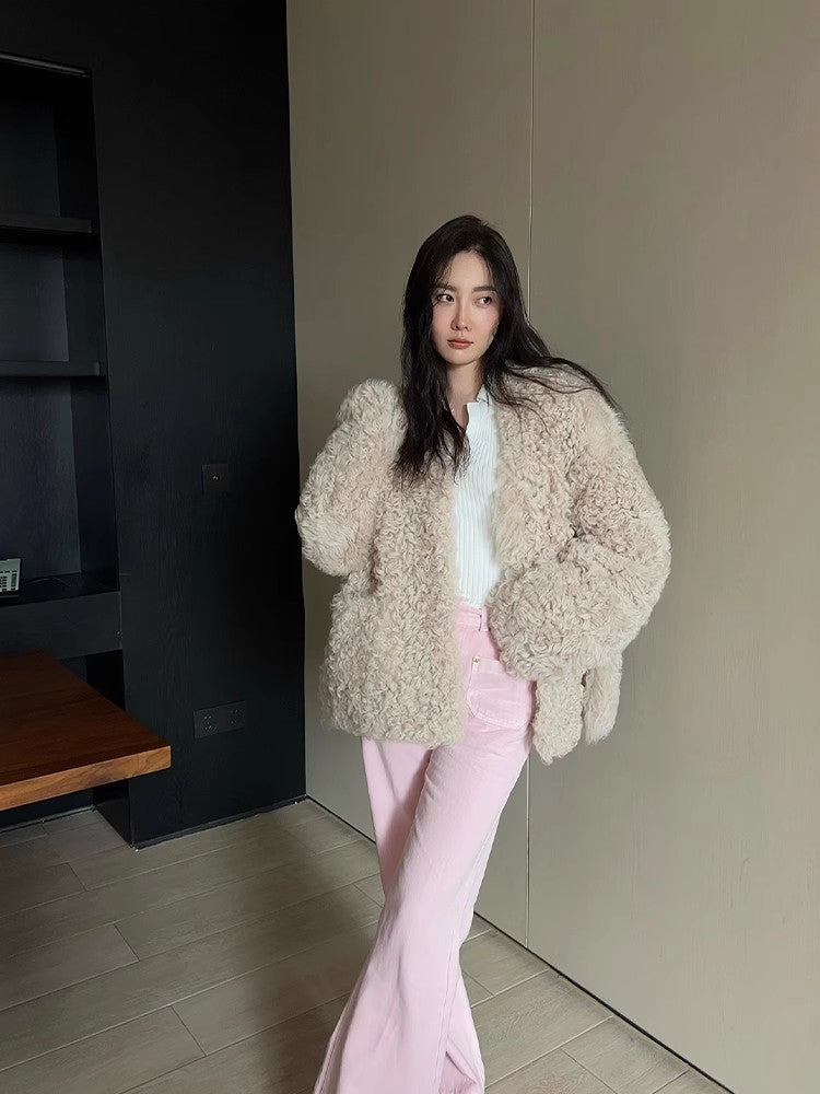 Wanderer Island Imported Tuscan Sheepskin Coat-3