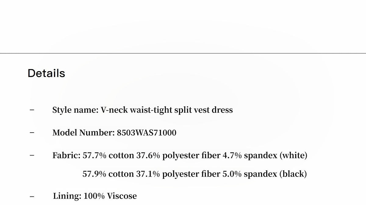 Micro-cocoon-shaped I-shaped pleated V-neck commuting slim-fitting split vest dress for women-3