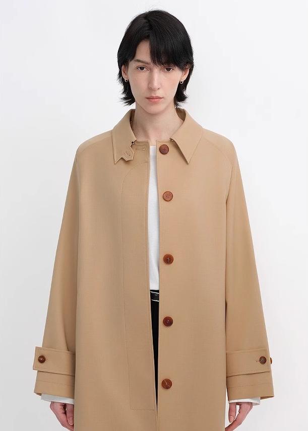 Mid-length trench coat high-end British style coat-3