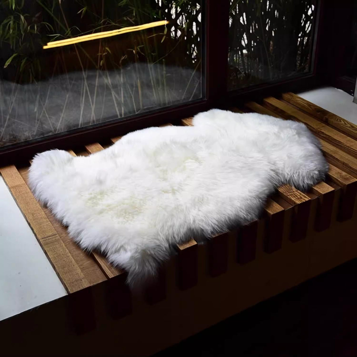 New Zealand imported wool carpet sofa cushion whole sheepskin cushion floor mat-0