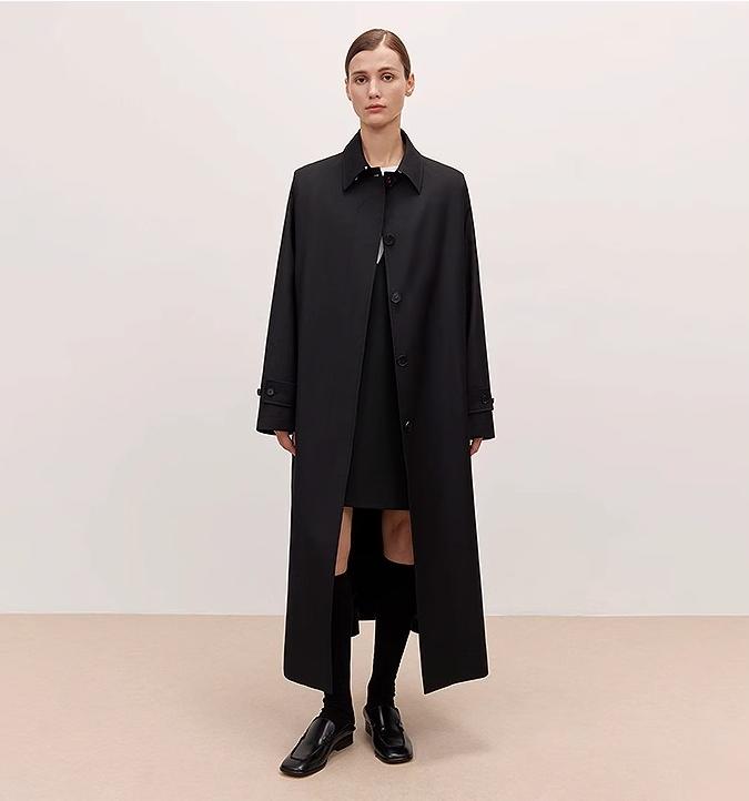 "Fragrant Moment" Trench Coat for Women, New Style, Mid-Length for Petite Figures, High-End British Style Overcoat-1