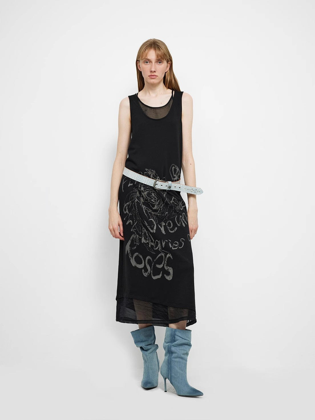 Alphabet Game Original Printed  Vest Dress-4