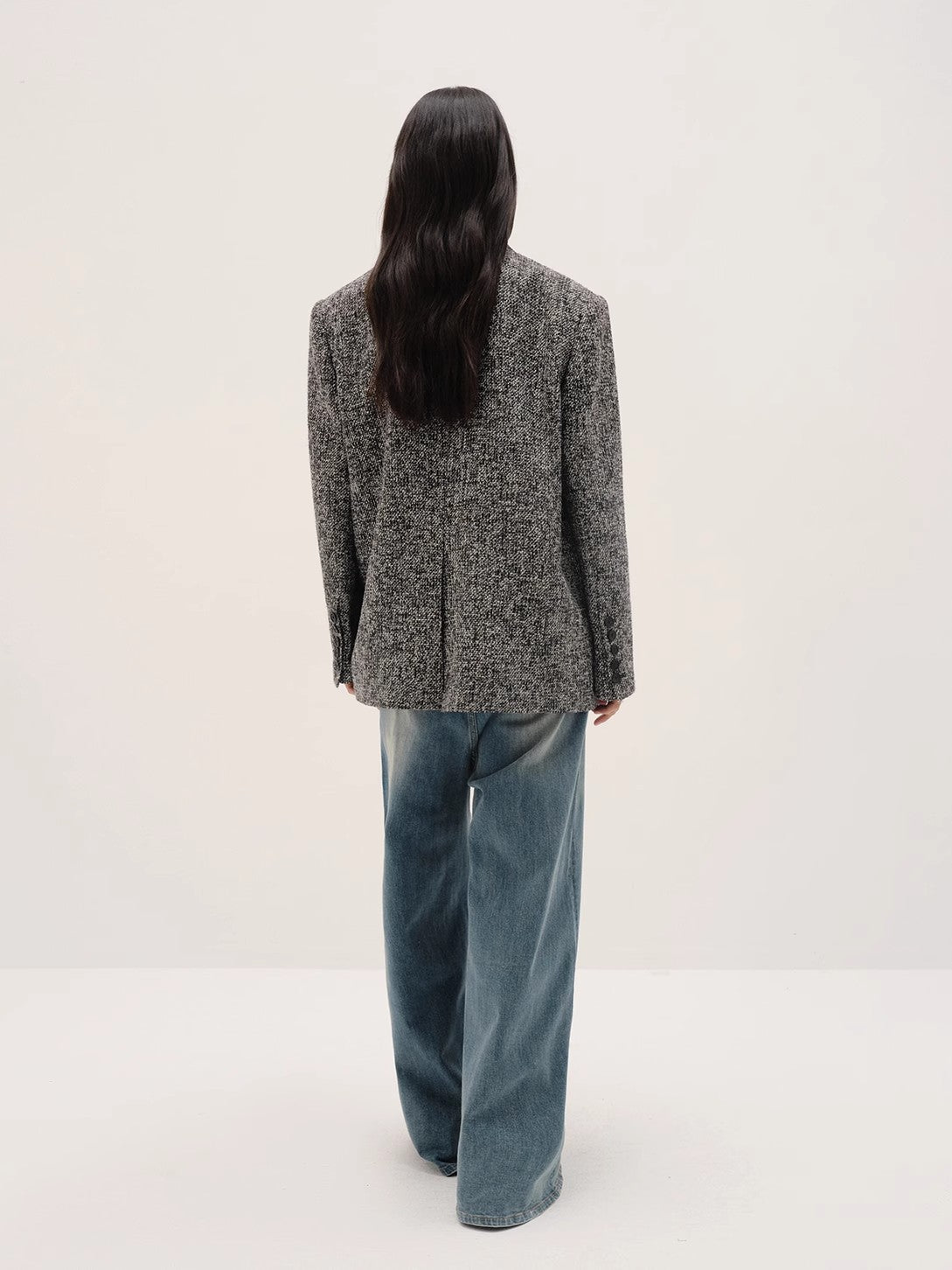 "Long Night Meteor" Limited Edition Italian Imported Yarn Fashionable Chanel Style Tweed Suit Jacket-2