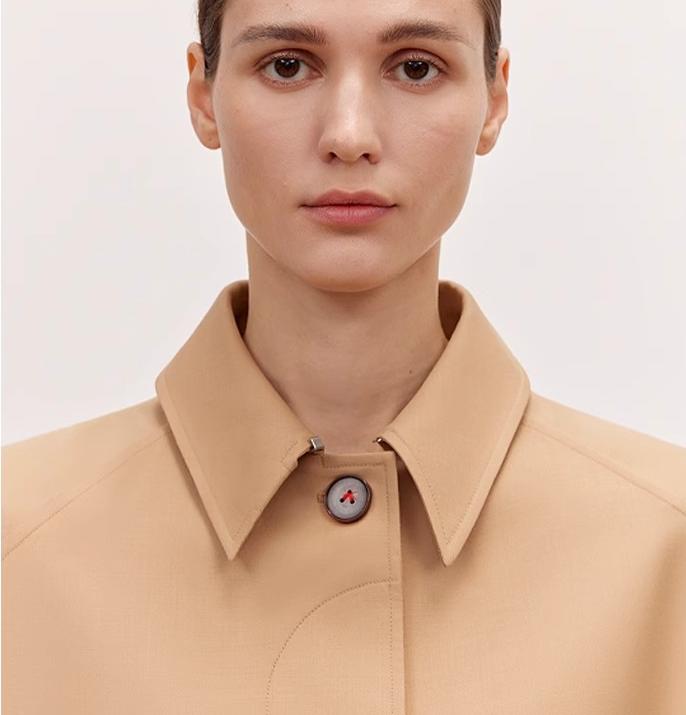 "Fragrant Moment" Trench Coat for Women, New Style, Mid-Length for Petite Figures, High-End British Style Overcoat-2