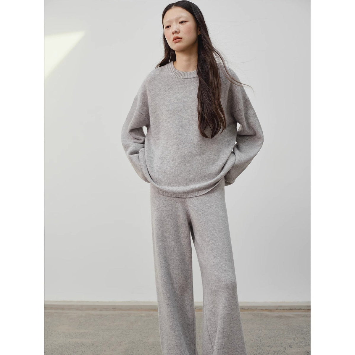 Wilderness Chasing Truth Minimalist Loose Wool Knit + Pants-4