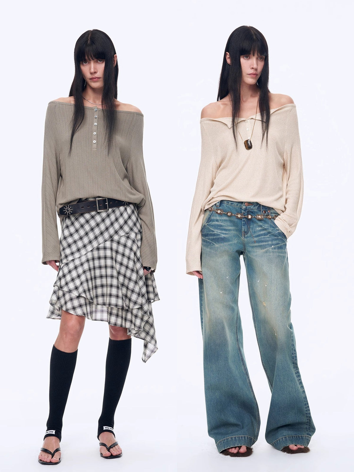 "Fashion Law" Casual One-shoulder Raglan Sleeve T-shirt Top-4