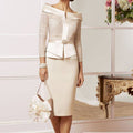 Champagne mother of the bride skirt suit-2