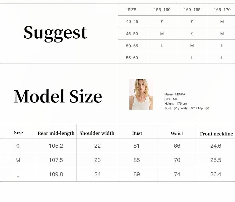 "Simple Love" High Density Modal Mulberry Silk Insert U-neck Vest Dress-2