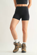 CloudLight Contour Seam Biker Shorts – Black-1