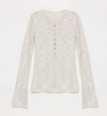 "Perry Moonlight" fashionable cotton and linen beaded fancy yarn waisted bell sleeves round neck cardigan knitted top-5