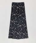 "Gallery Dusse" Vintage Print Straight Draped Skirt-5