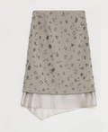 "Flowers and Her" irregular hand-embroidered sequin skirt-5