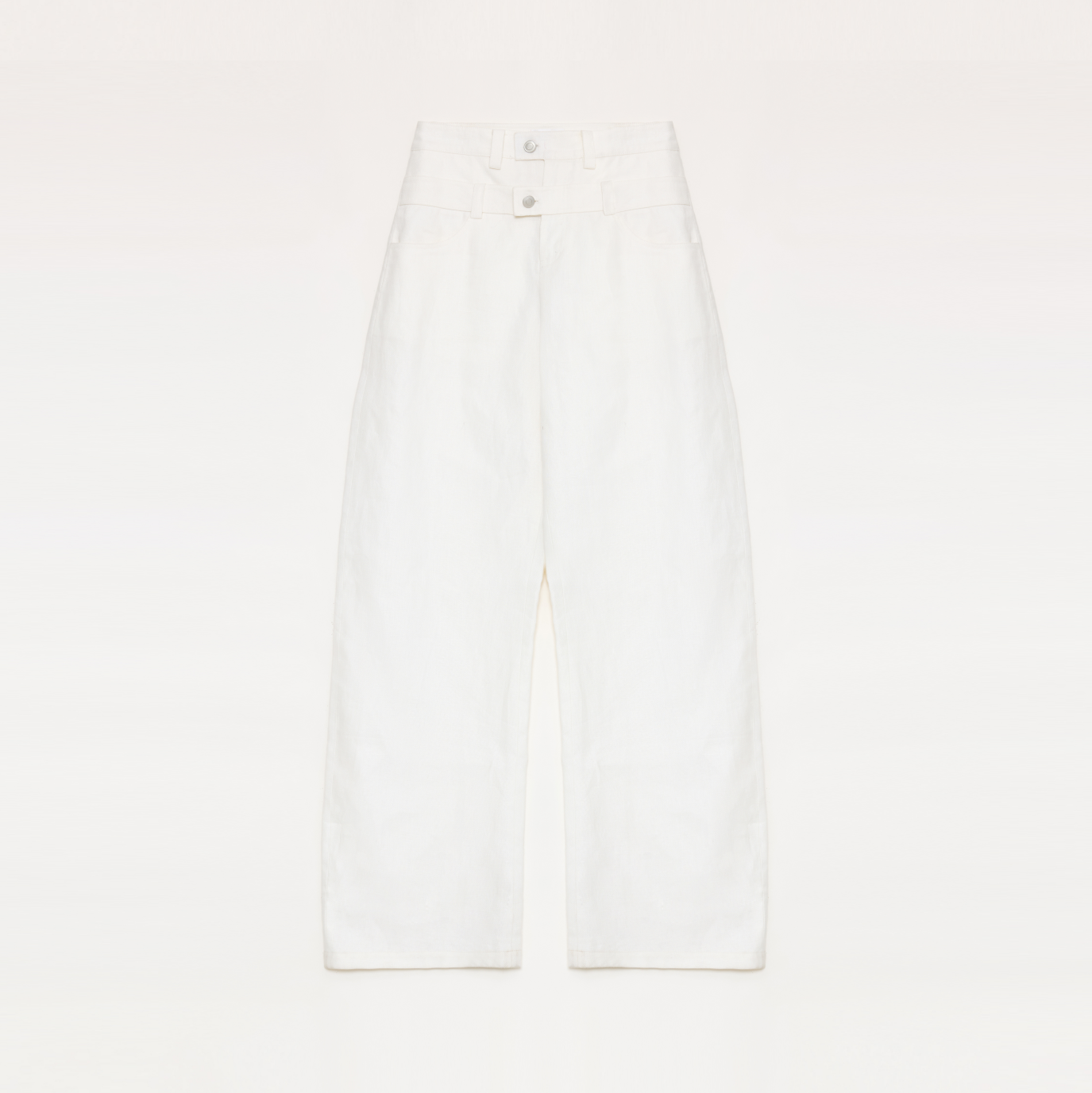 "Weiss Love Letter" Old Money Style Linen Cut Scimitar Pants-5