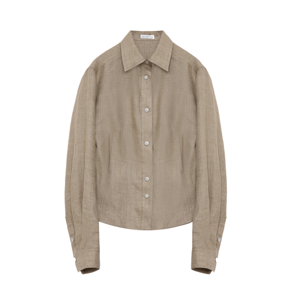 "Berlin Afternoon Tea" Refreshing breathable twill linen deconstructed silhouette old money style waist shirt top-5