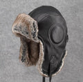 Unisex Vintage - style Genuine Sheepskin Aviator Cotton Hat-0