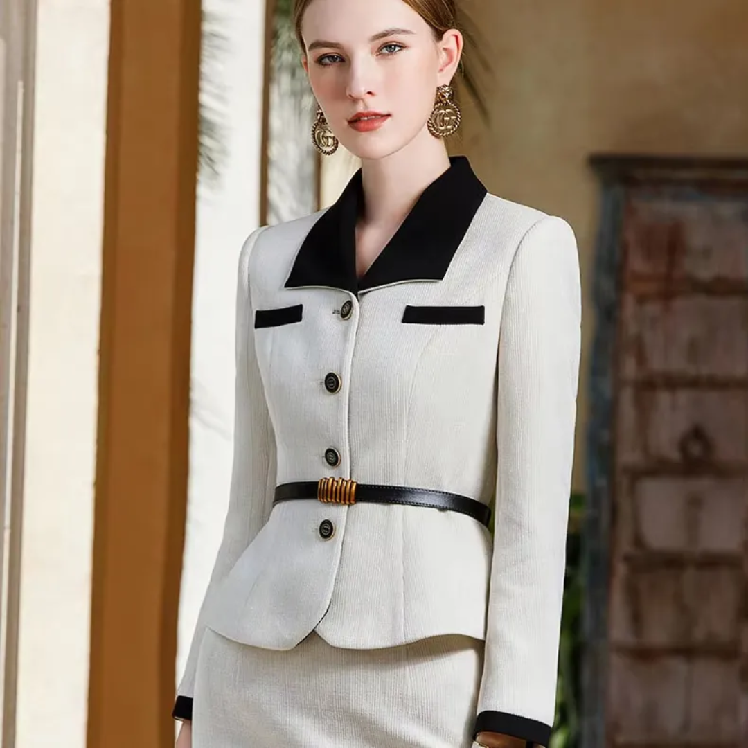 The Monaco Contrast Skirt Suit-1