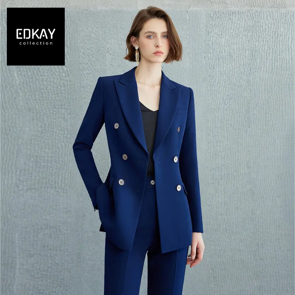 The Chelsea Double-Breasted Tailored Suit – Cobalt Blue-2