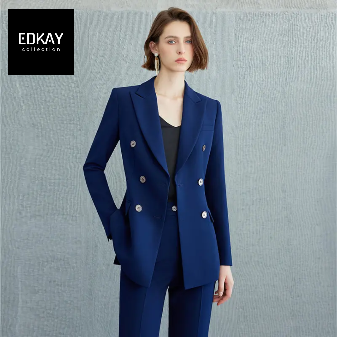 The Chelsea Double-Breasted Tailored Suit – Cobalt Blue-2