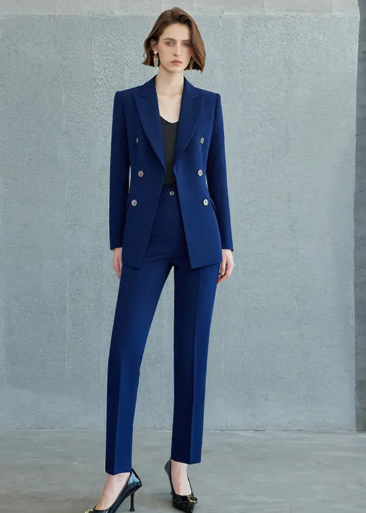 The Chelsea Double-Breasted Tailored Suit – Cobalt Blue-0