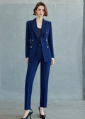 The Chelsea Double-Breasted Tailored Suit – Cobalt Blue-0