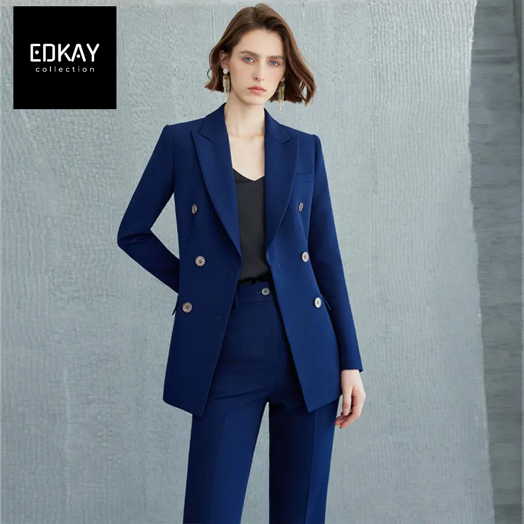 The Chelsea Double-Breasted Tailored Suit – Cobalt Blue-3