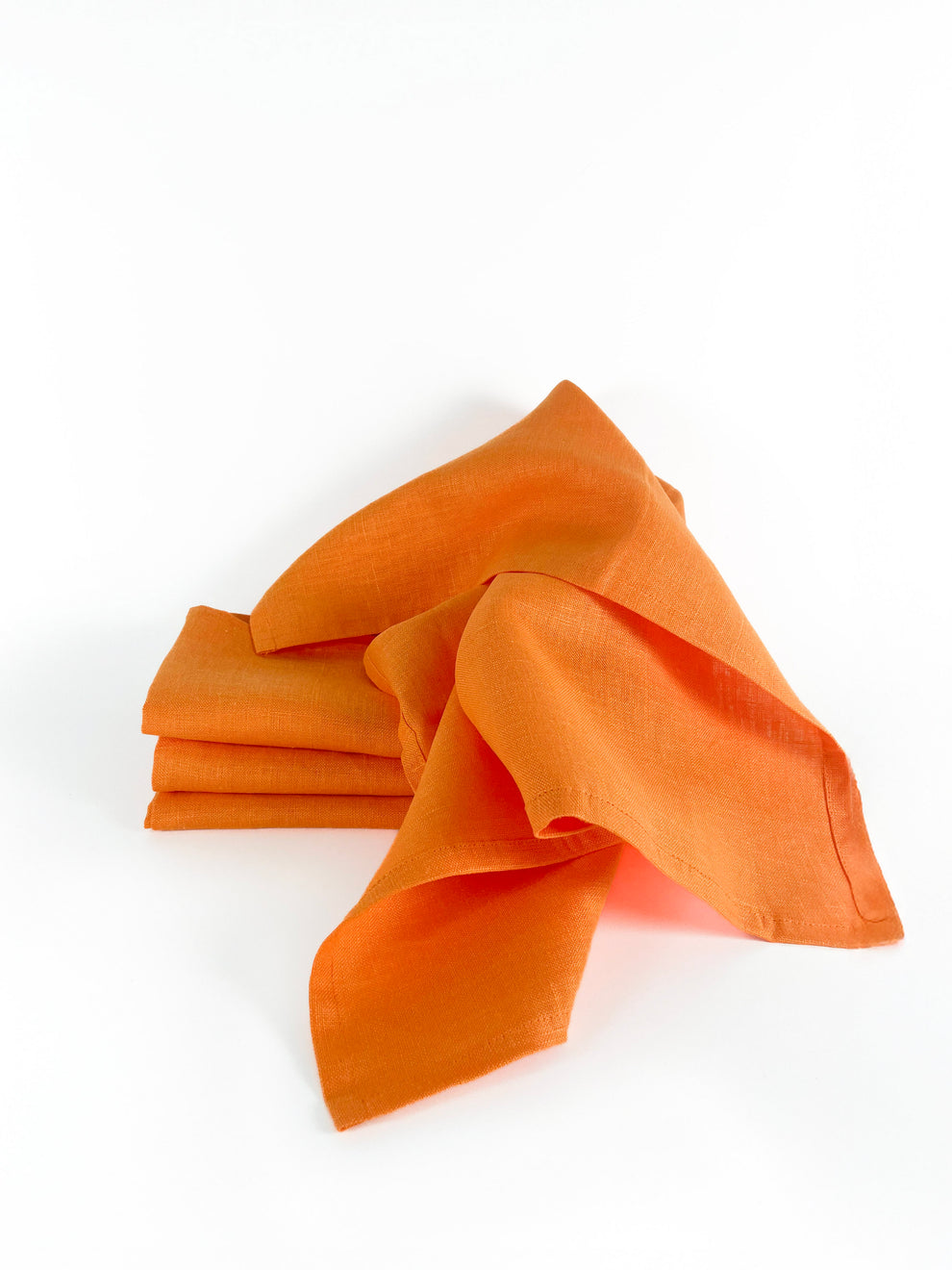 Orange Linen Napkin Set-2