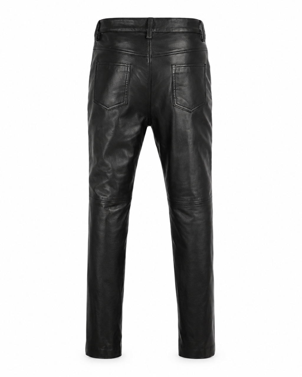 Real Leather Sheepskin Pants Black-1
