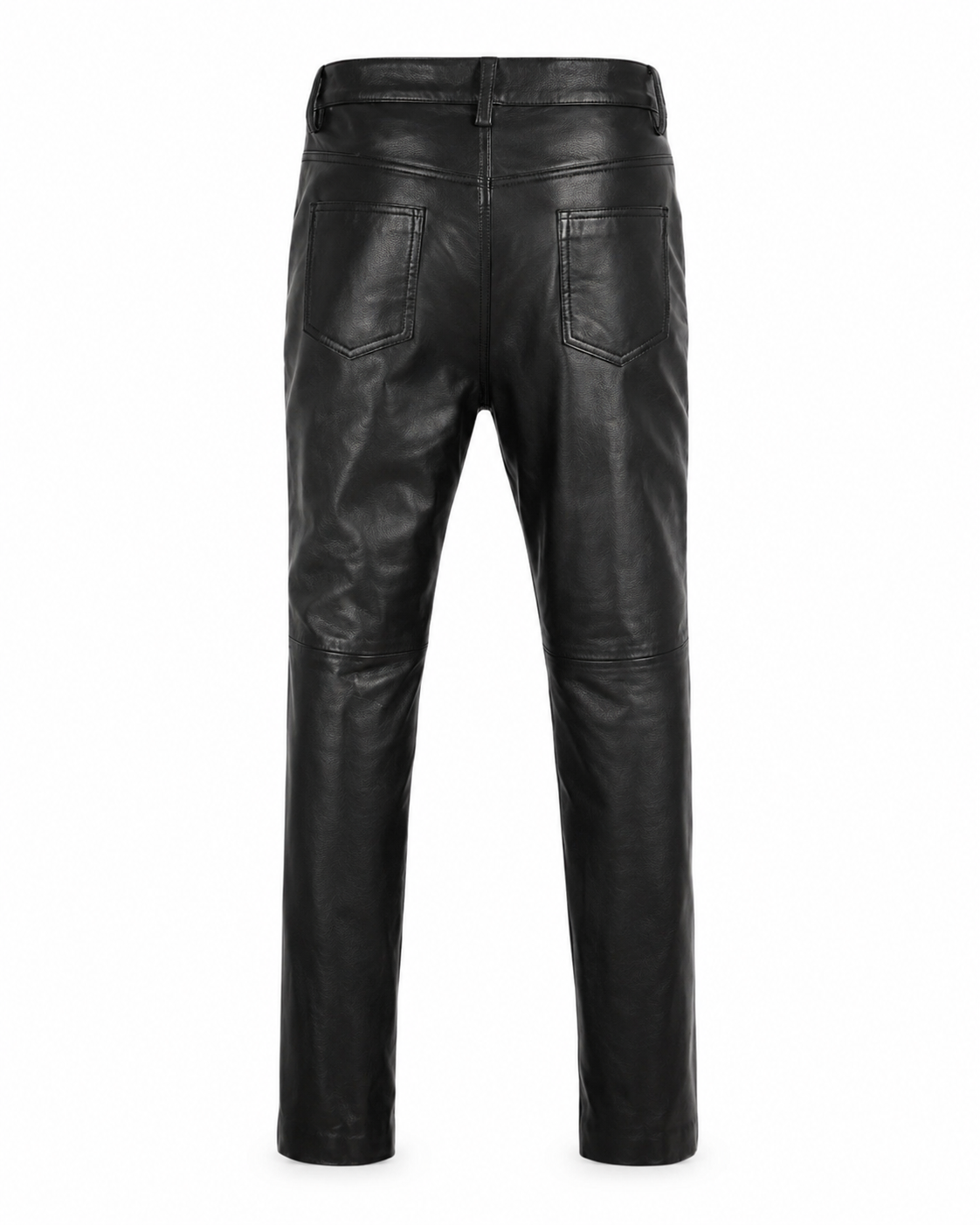Real Leather Sheepskin Pants Black-1