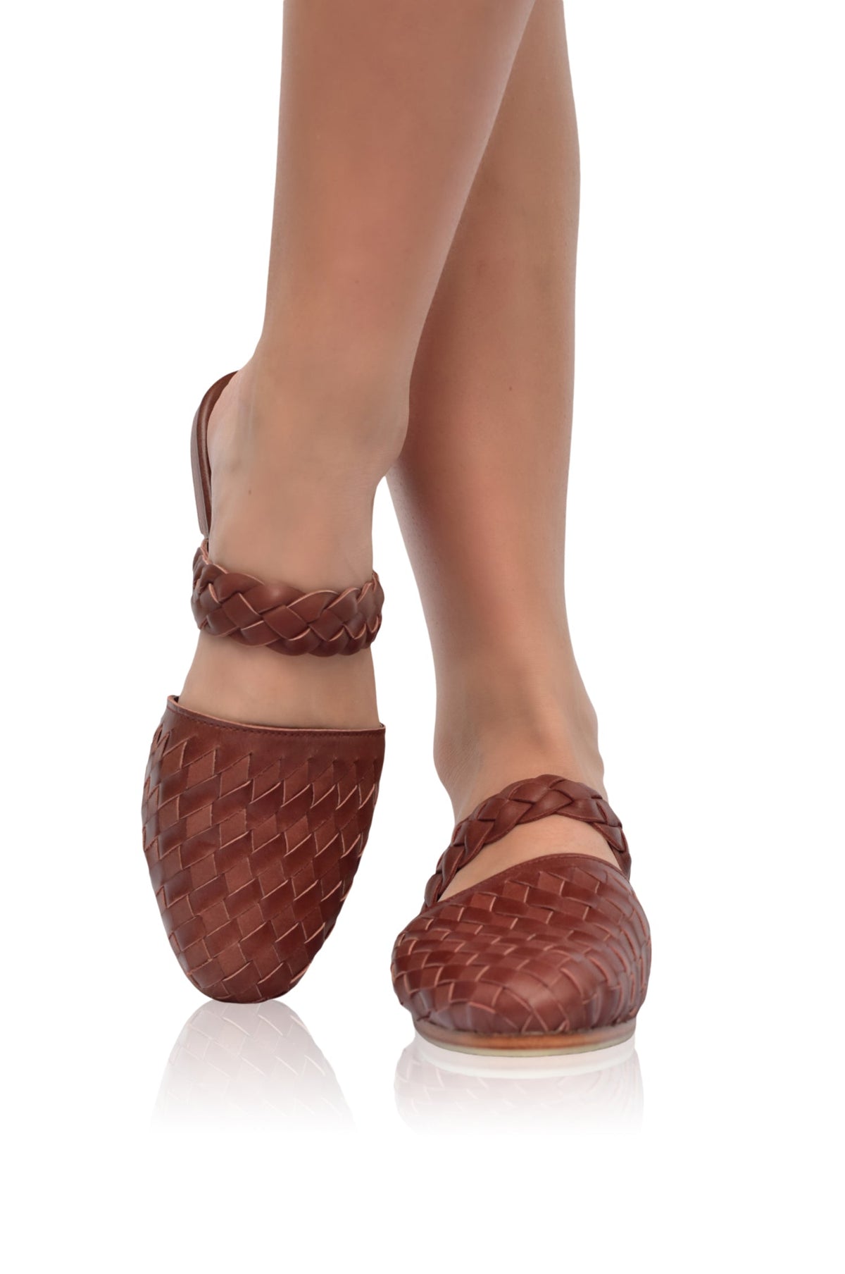 Sea Escape Woven Leather Slide Sandals-5