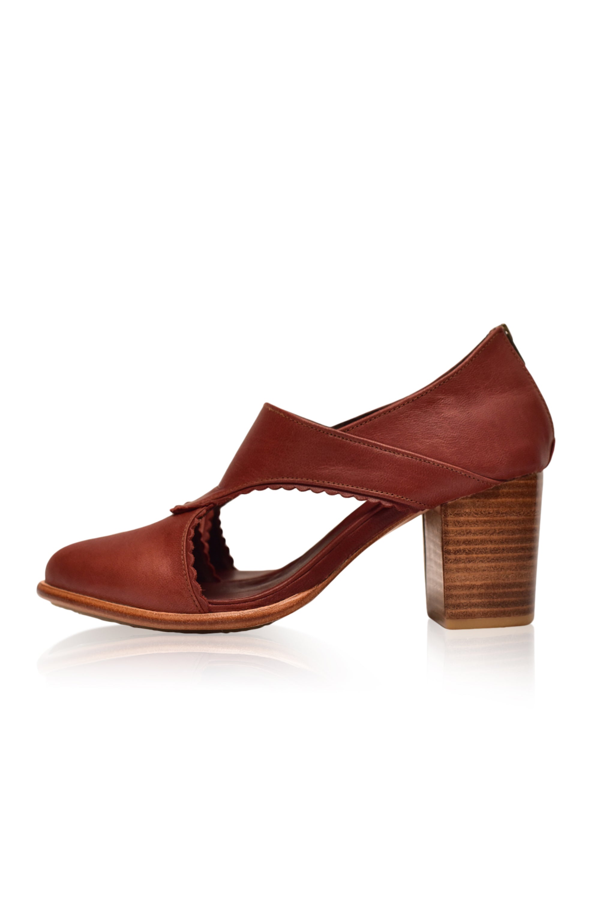 Rain Kiss Leather Heel Booties-4