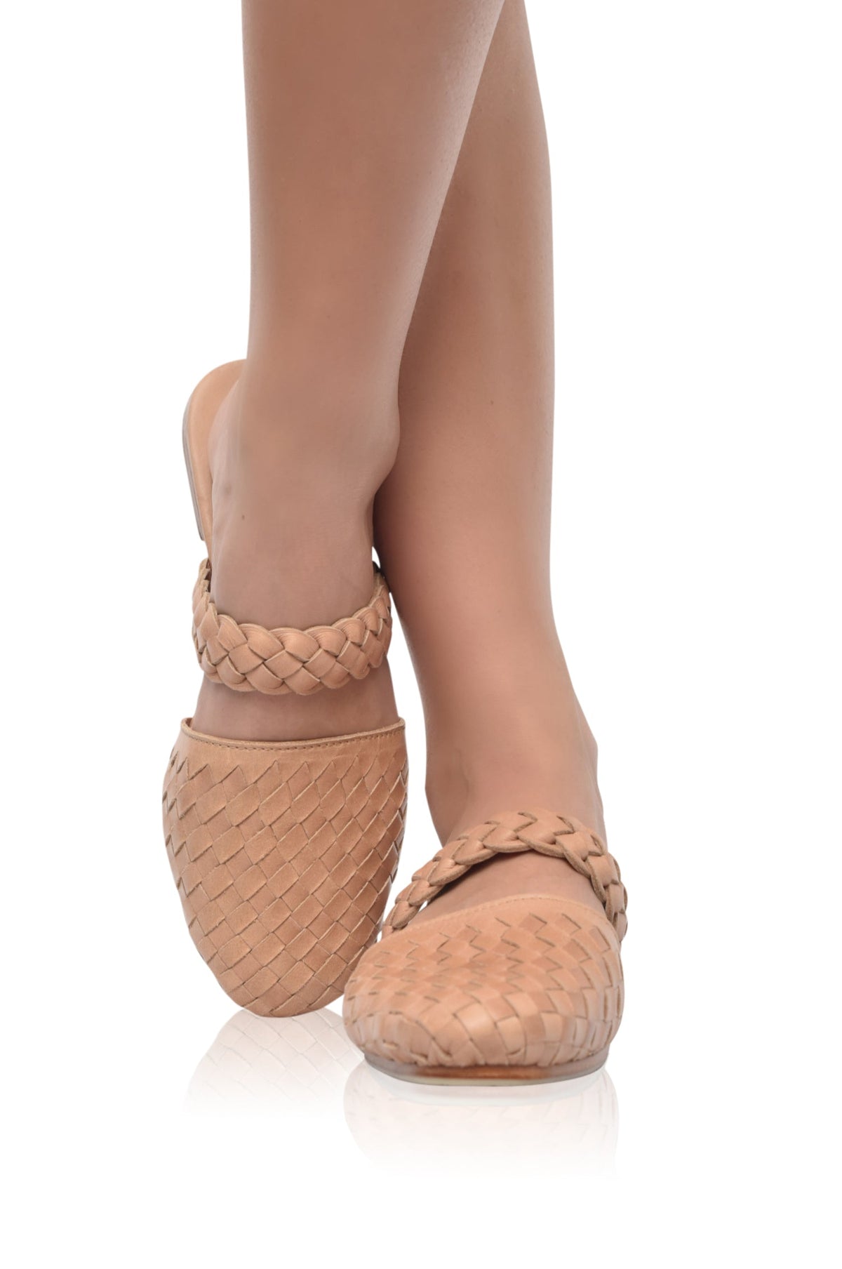 Sea Escape Woven Leather Slide Sandals-8