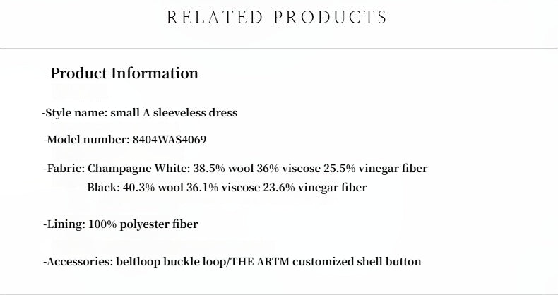 "Corridor Stride" skin-friendly and delicate imported acetate wool slimming hollow neckline A-line dress-3