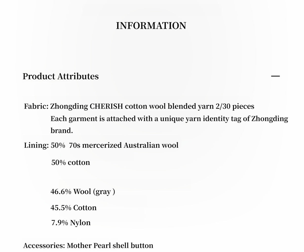 "Autumn Ticket" Simple and versatile Zhongding 30s wool blend hoodie zipper round neck sweater-3