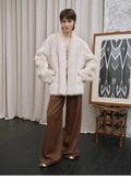 "Winter Love Island"Tuscan fur one-piece coat women's long hanging collar straight fur coat-0