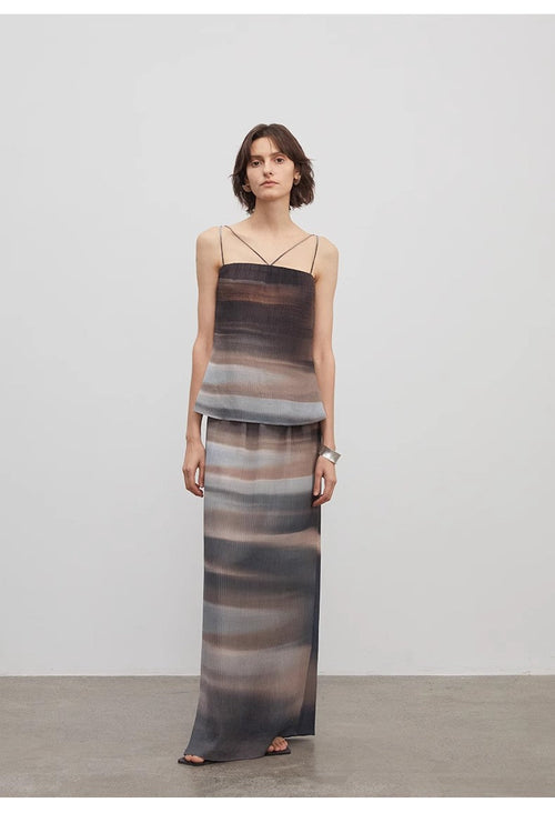 "Above the Flying Clouds" Heavy High-density Silk Luxury High-end Skirt for Women-0