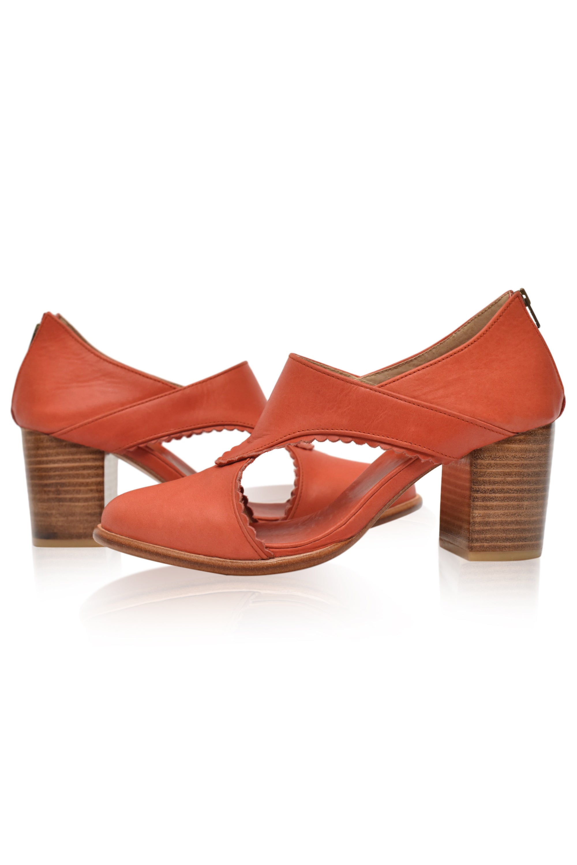 Rain Kiss Leather Heel Booties-2