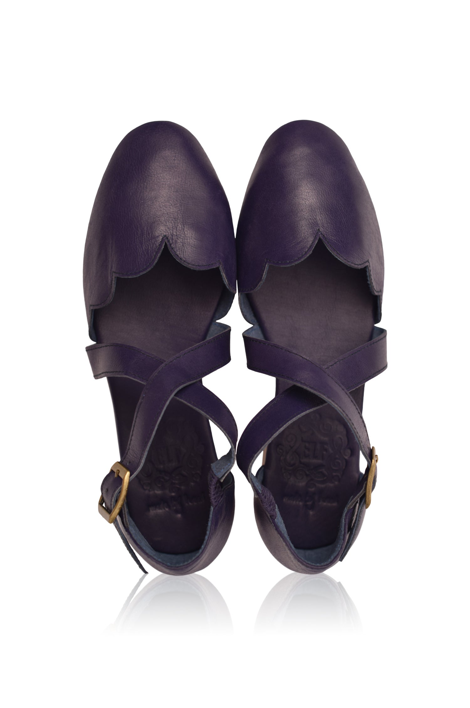 Mangrove Cross-Strap Leather Ballet Flats-2