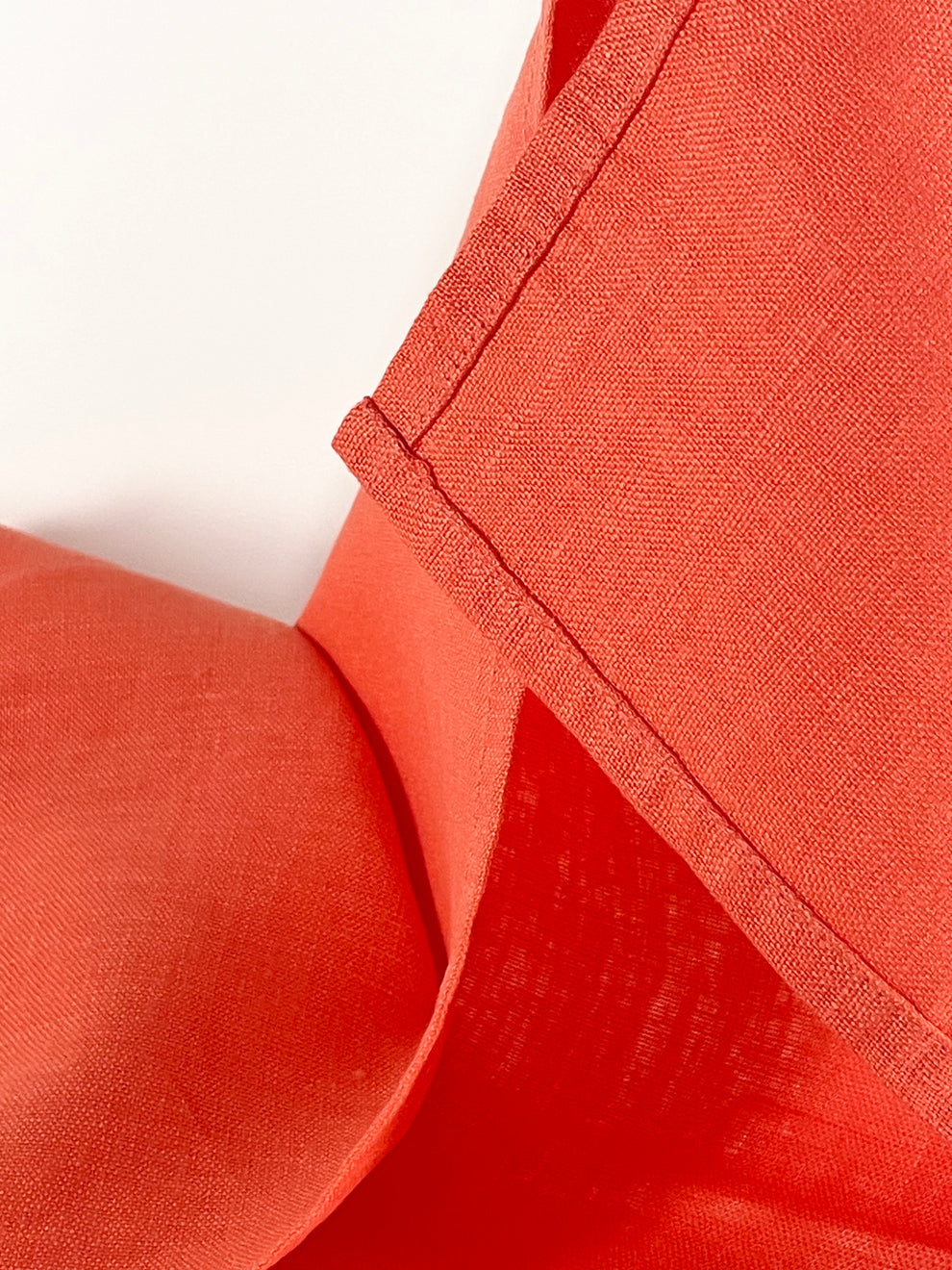 Coral Pink Linen Napkin Set-2
