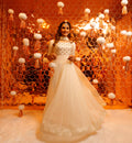 Ivory Anarkali with Gota Work-0