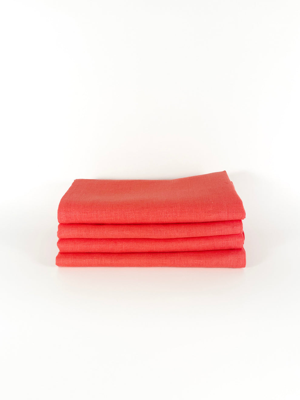 Coral Pink Linen Napkin Set-3