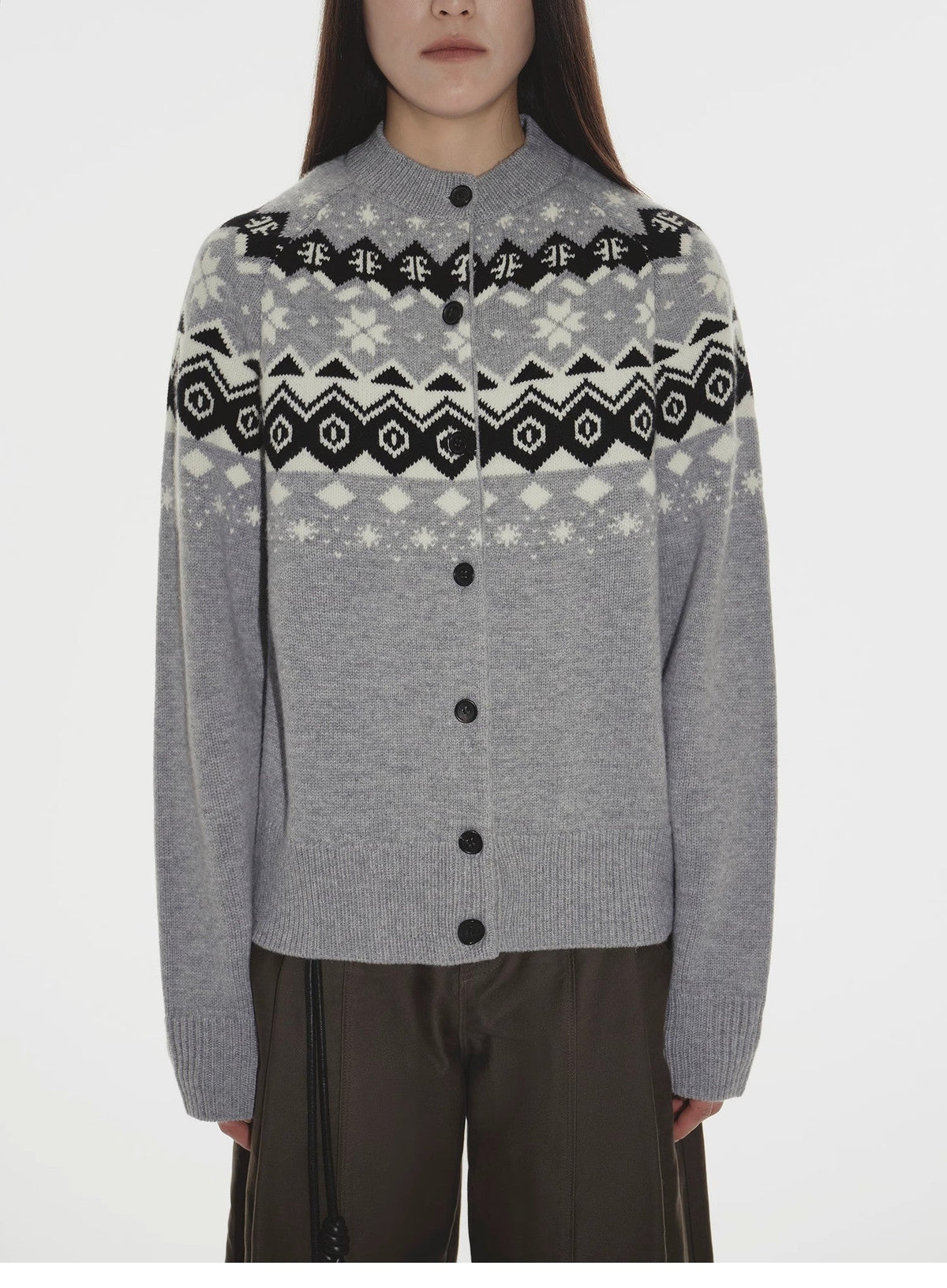 "Autumn on Fair Isle" Australian 17.5 micron machine washable merino wool jacquard sweater-4