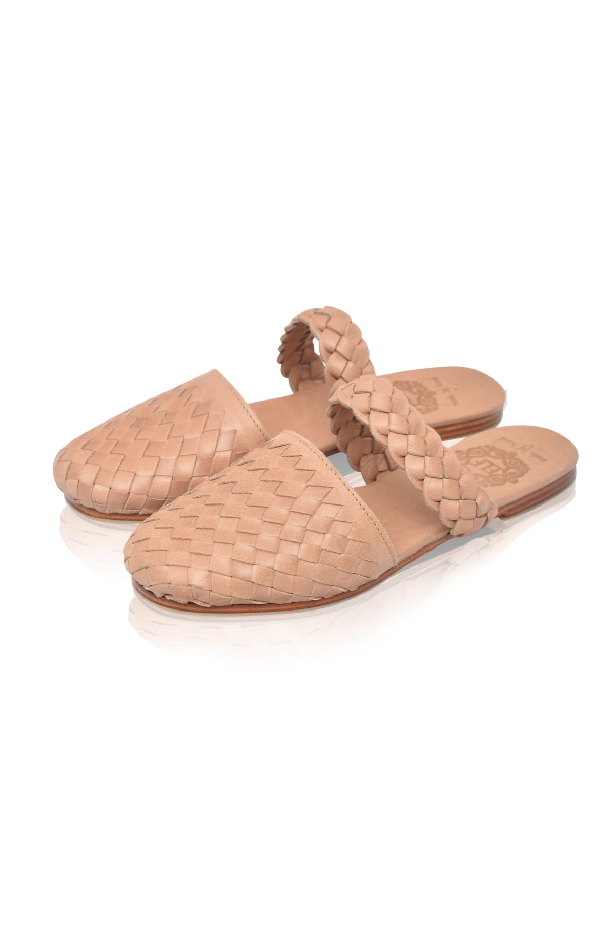Sea Escape Woven Leather Slide Sandals-4