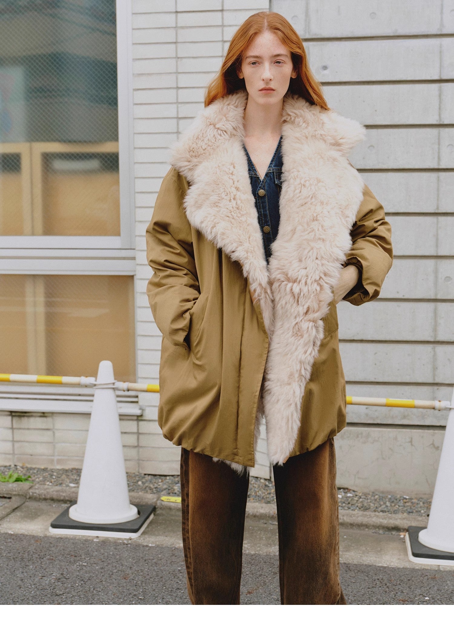 "Modern Introduction" detachable toka fur collar fur coat silhouette 90 goose down parka winter-0