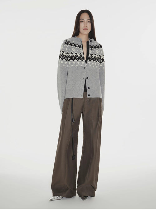 "Autumn on Fair Isle" Australian 17.5 micron machine washable merino wool jacquard sweater-0