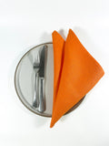 Orange Linen Napkin Set-0
