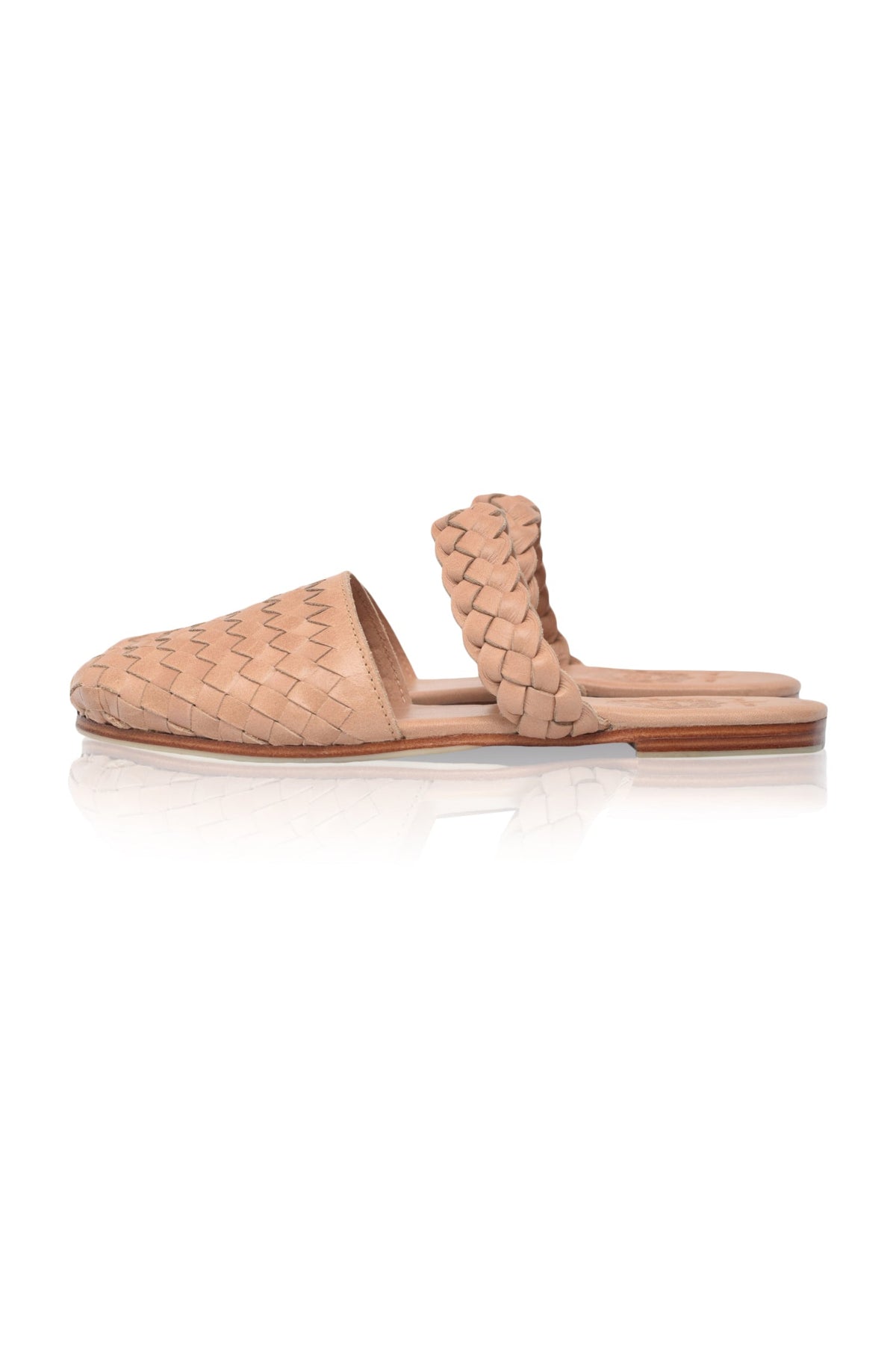 Sea Escape Woven Leather Slide Sandals-3