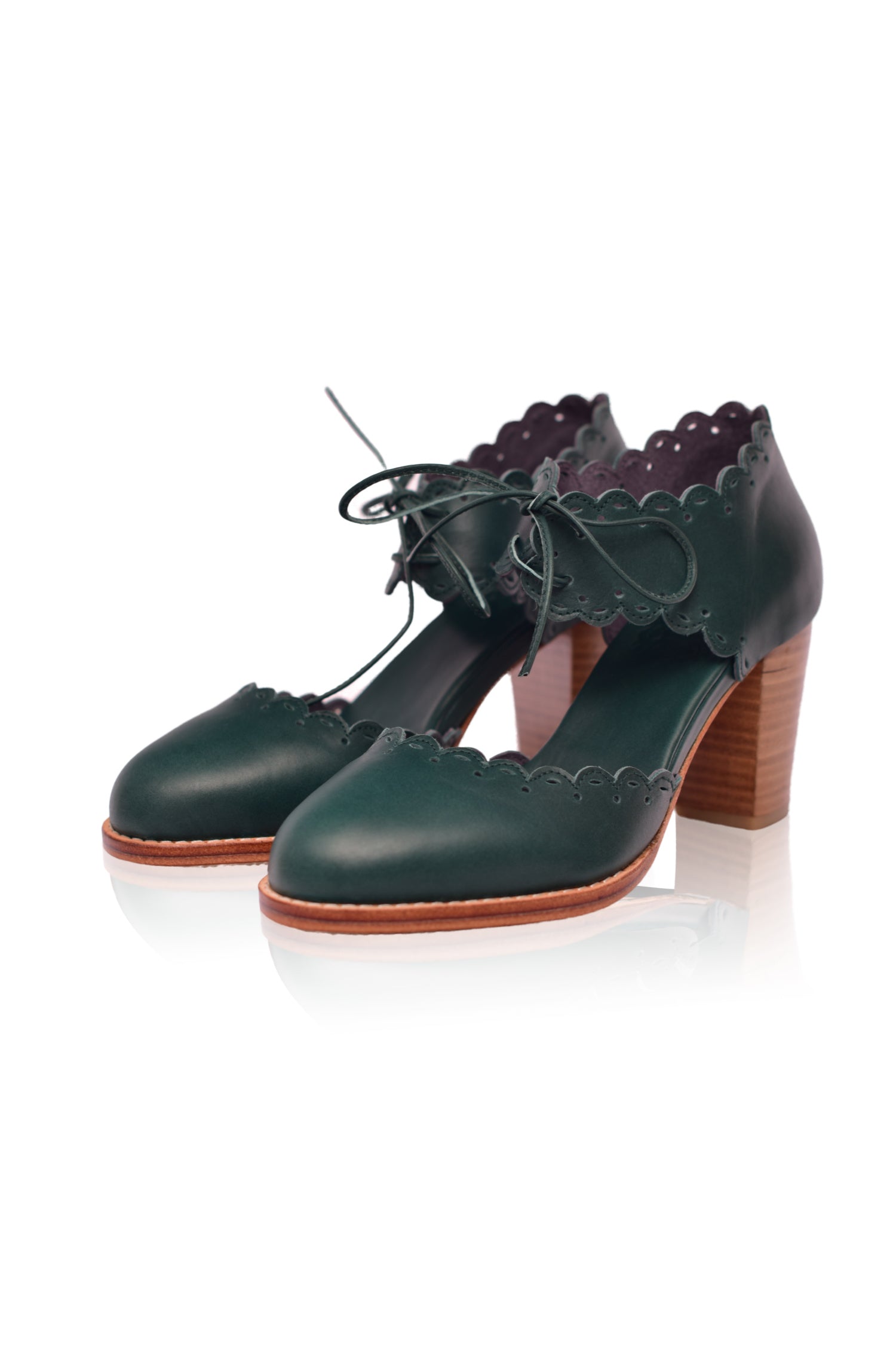 Dance Queen Scalloped Leather Heels-3