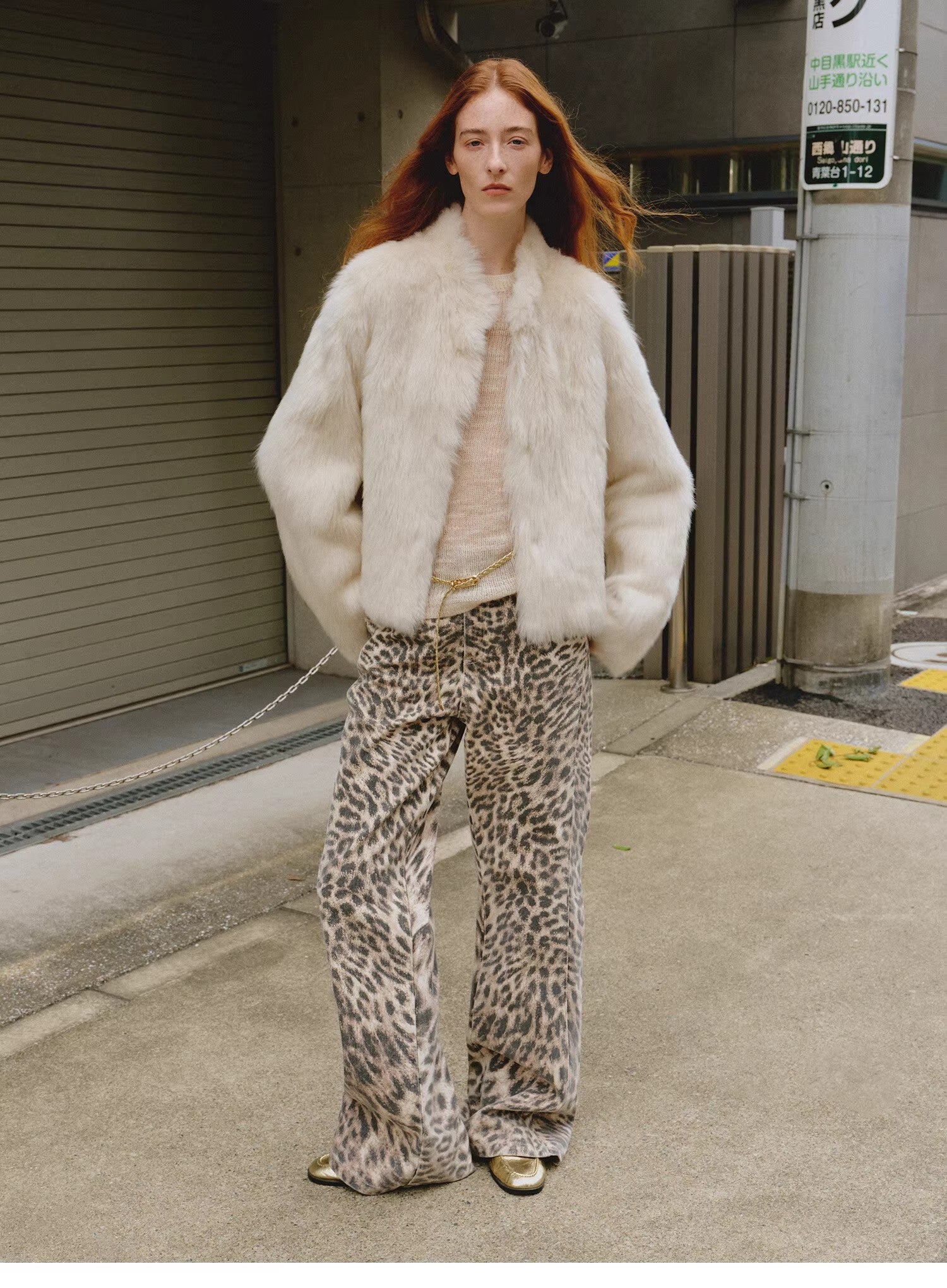 "Healing Eros" casual stand-up collar short Tuscany sheepskin fur coat winter-0
